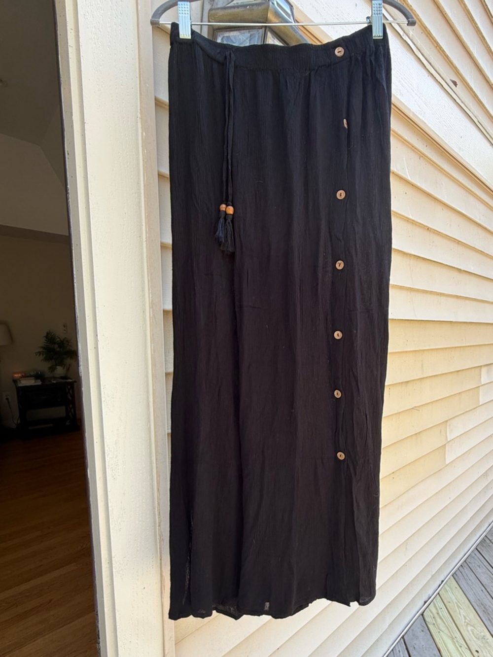 NWT Salty Lemon Black Palazzo Pants with Side Leg Opening - Picture 3 of 10